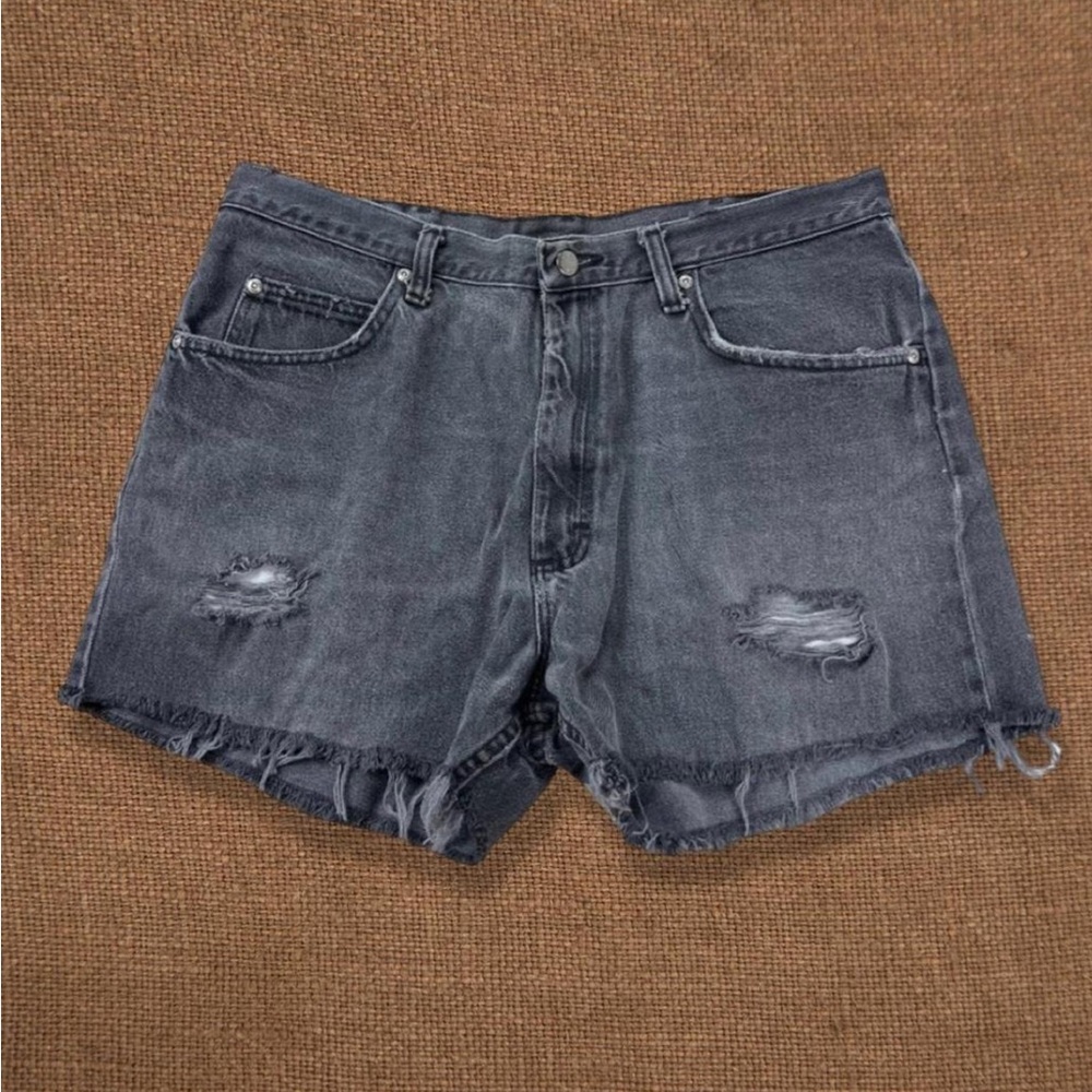 Vintage Wrangler High Rise Gray Wash Denim Shorts